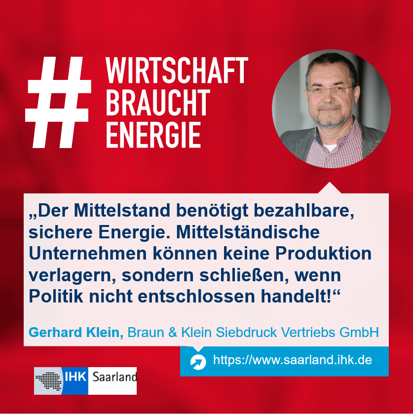 Gerhard Klein Energie (png) | Motiv Statement | © IHK Saarland, März 2023
