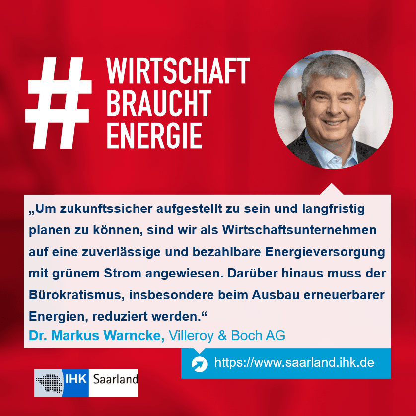 Dr. Markus Warncke Energie | Motiv Statement | © IHK Saarland, März 2023