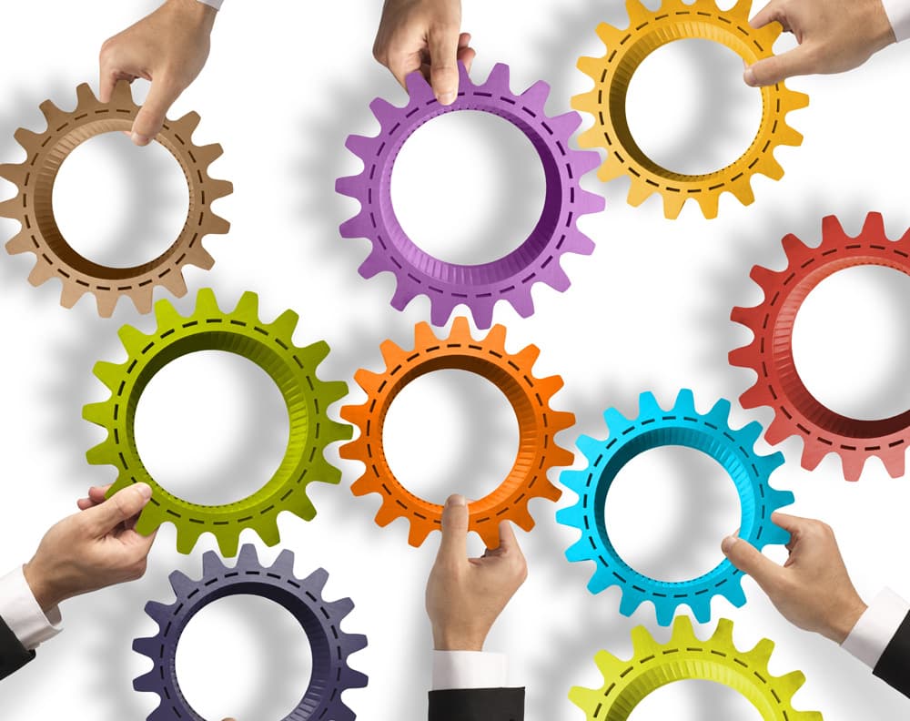 F Topmeldung Integration Konferenz neu (jpg) | Motiv © alphaspirit - Fotolia.com | © Fotolia.com, Oktober 2014 Zahnräder in verschiedenen Farben. | Motiv © alphaspirit - Fotolia.com | © Fotolia.com, Oktober 2014